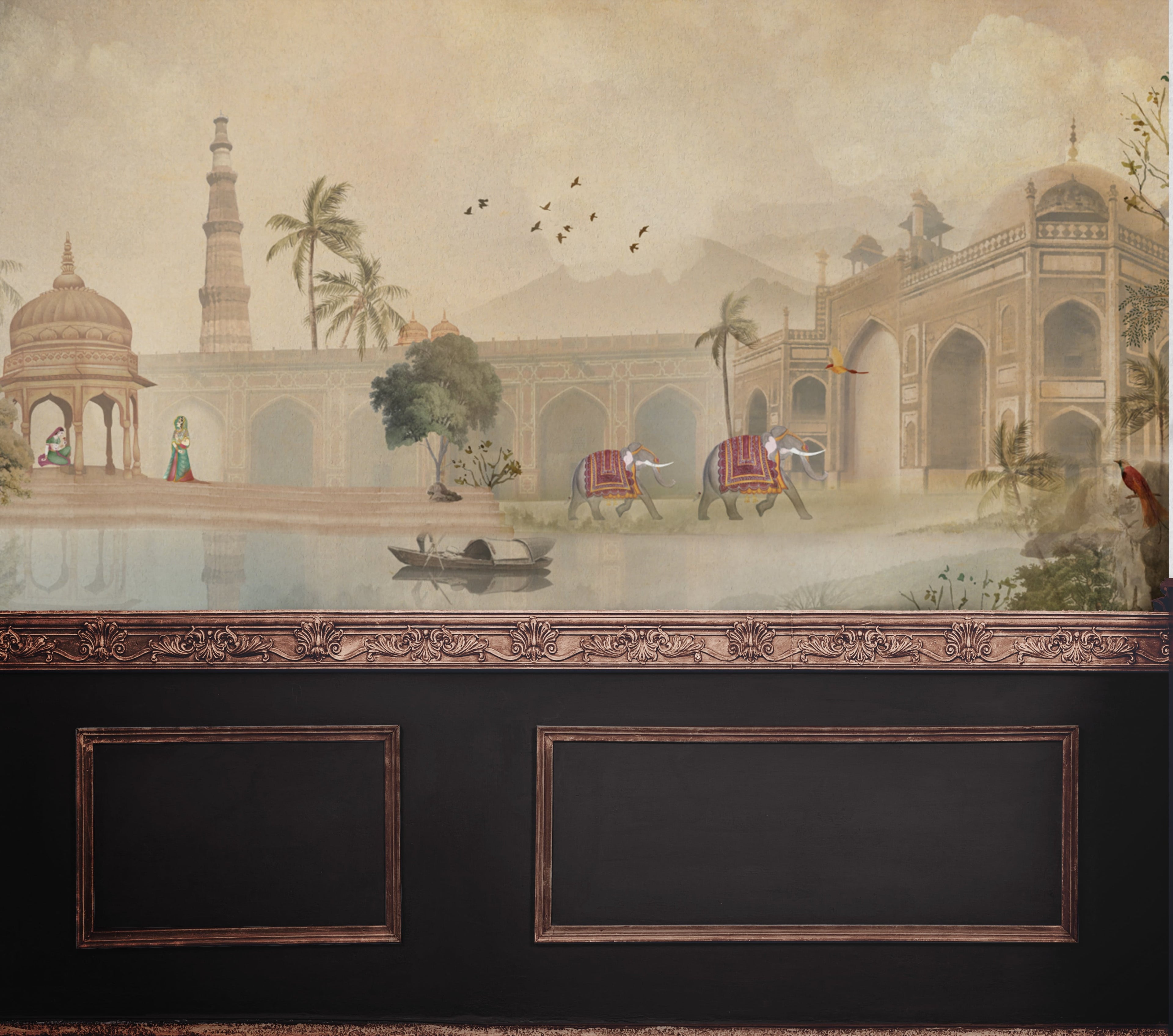 Royal Strolls Architectural Wallpaper