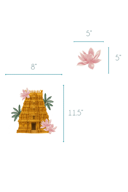 Golden era - Temple motif 8 , Lotus motifs 9