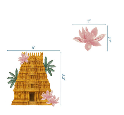 Golden era - Temple motif 8 , Lotus motifs 9